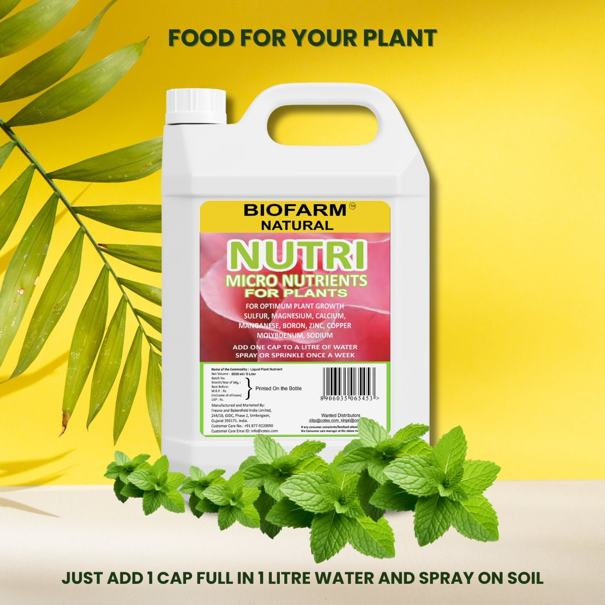 BioFarm Nutri 5 Litre (Pack of 4) BioFarm