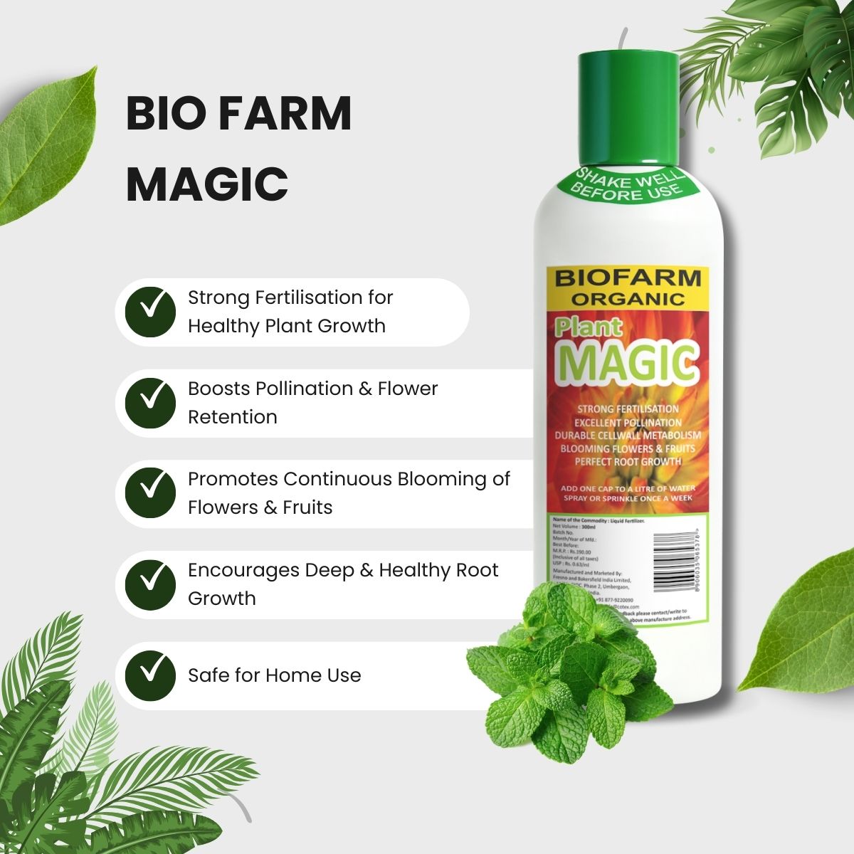 BioFarm Plant Magic 5 Litre (Pack of 4) BioFarm